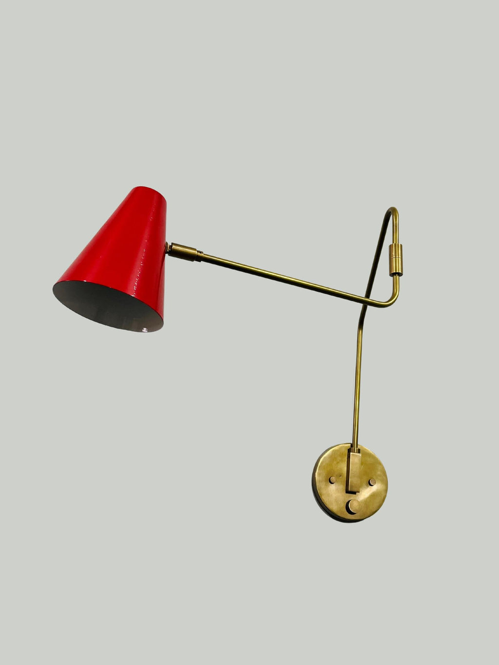 Stilnovo Style Brass Wall Sconce | Mid Century Modern Articulated Lamp
