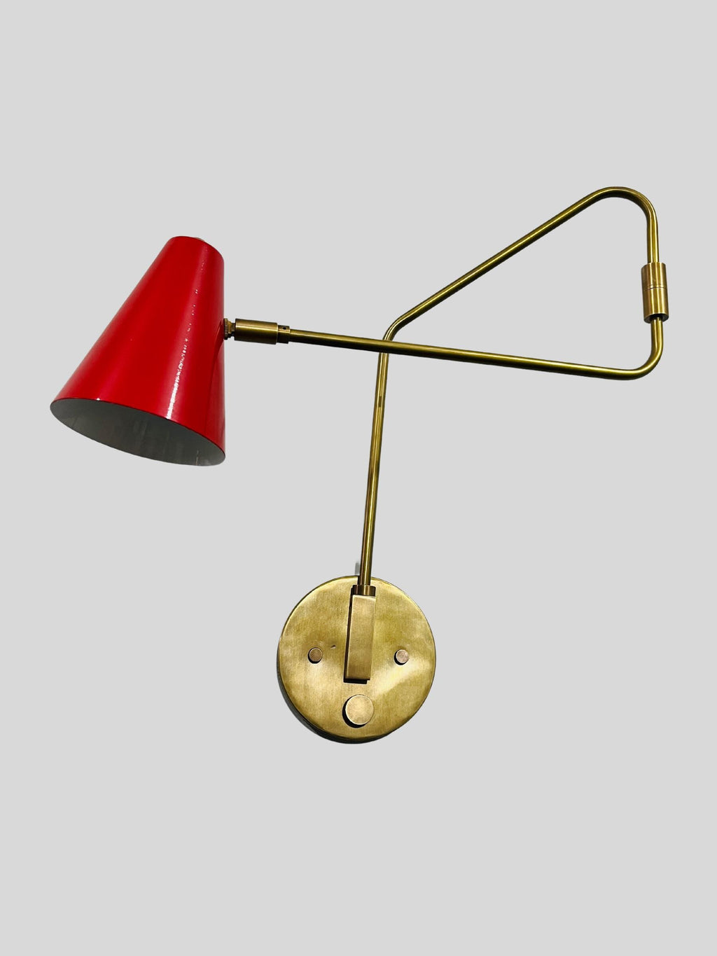Stilnovo Style Brass Wall Sconce | Mid Century Modern Articulated Lamp