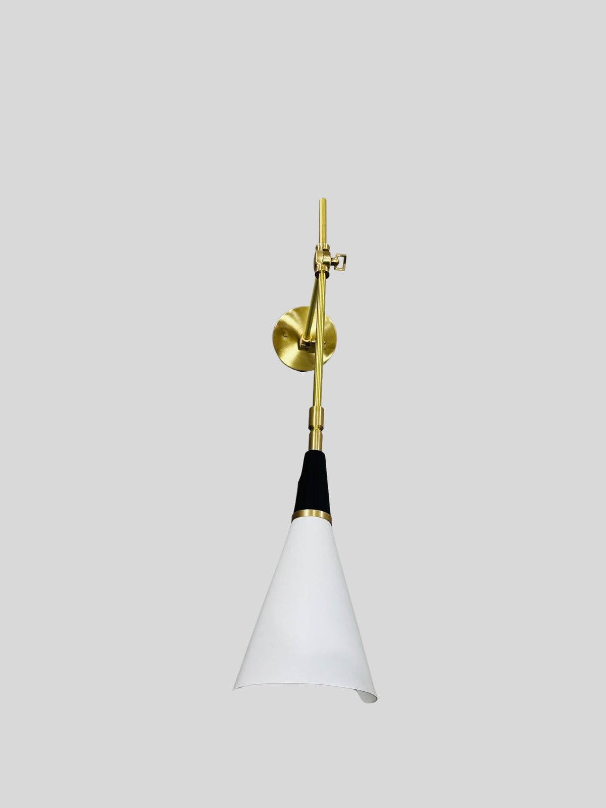 Mid Century Brass Adjustable Wall Sconce, Sputnik Light