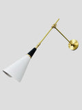 Mid Century Brass Adjustable Wall Sconce, Sputnik Light