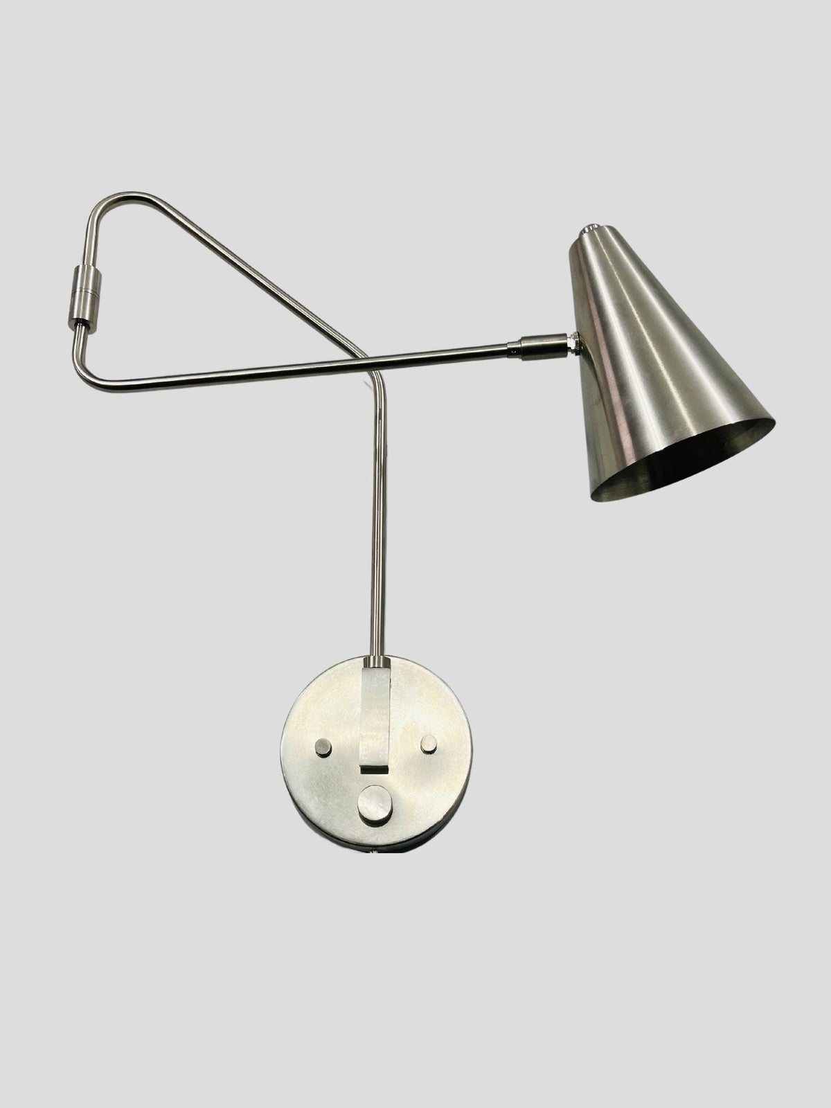 Mid Century Italian Brass Swing Arm Wall Sconce