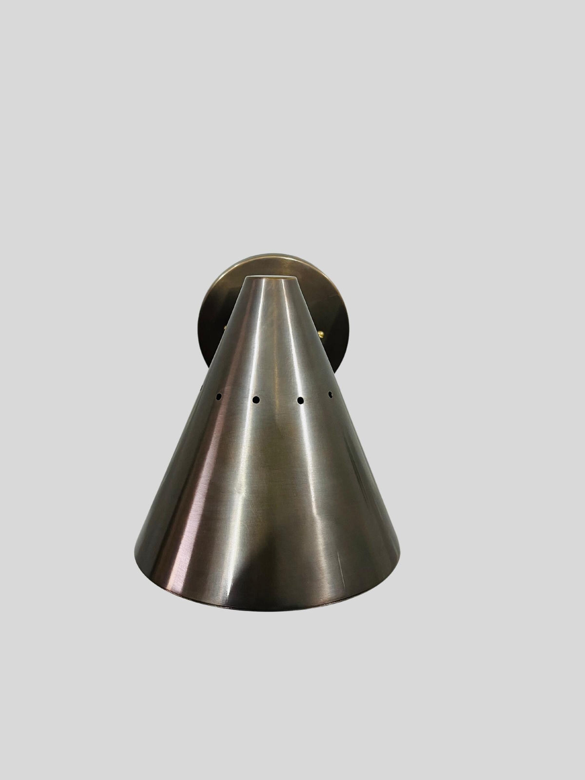 Mid Century Cone Wall Sconce – Antique Brass Italian Light