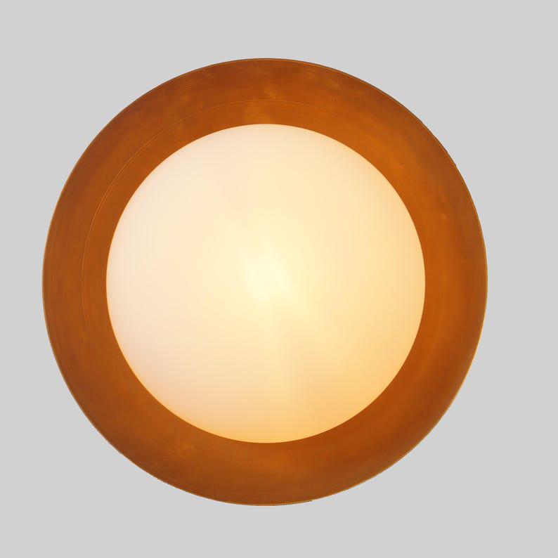 Mid-Century Modern Brass Wall Sconce with Glass Globe