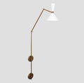 Mid Century Italian Style Brass Articulated Wall Sconce