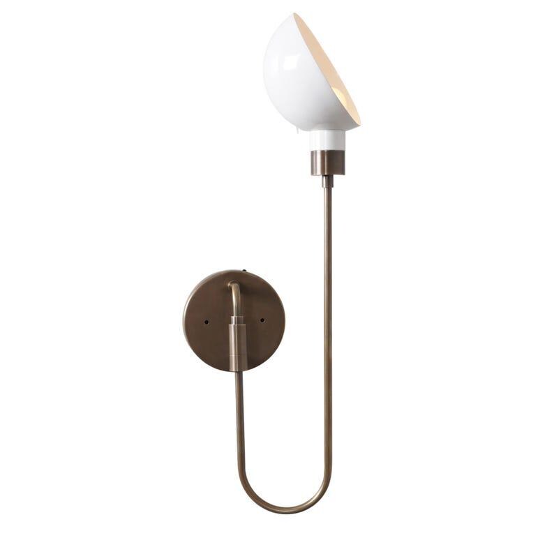 Mid Century Brass Wall Sconce - Articulated Rotating Shade