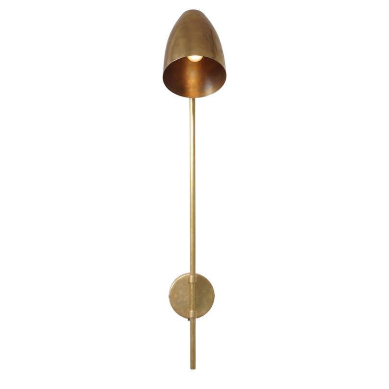 Mid Century Brass Wall Sconce - Stilnovo Style Pivot Lamp
