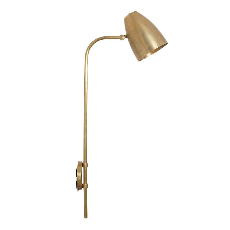 Mid Century Brass Wall Sconce - Stilnovo Style Pivot Lamp
