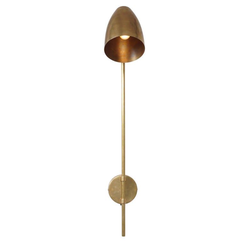 Mid Century Brass Wall Sconce - Stilnovo Style Pivot Lamp