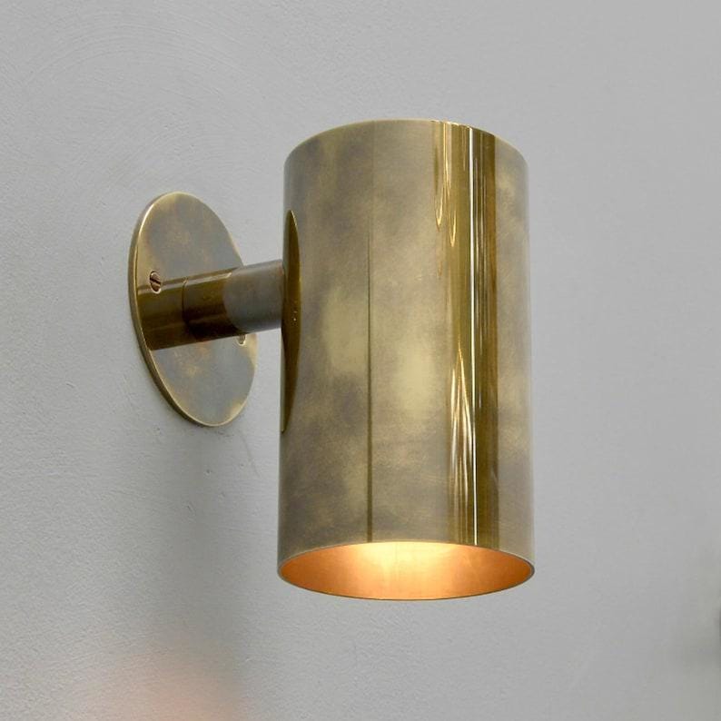 Stilnovo Style Raw Brass Wall Sconce, Bedside Light