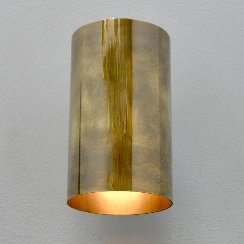 Stilnovo Style Raw Brass Wall Sconce, Bedside Light