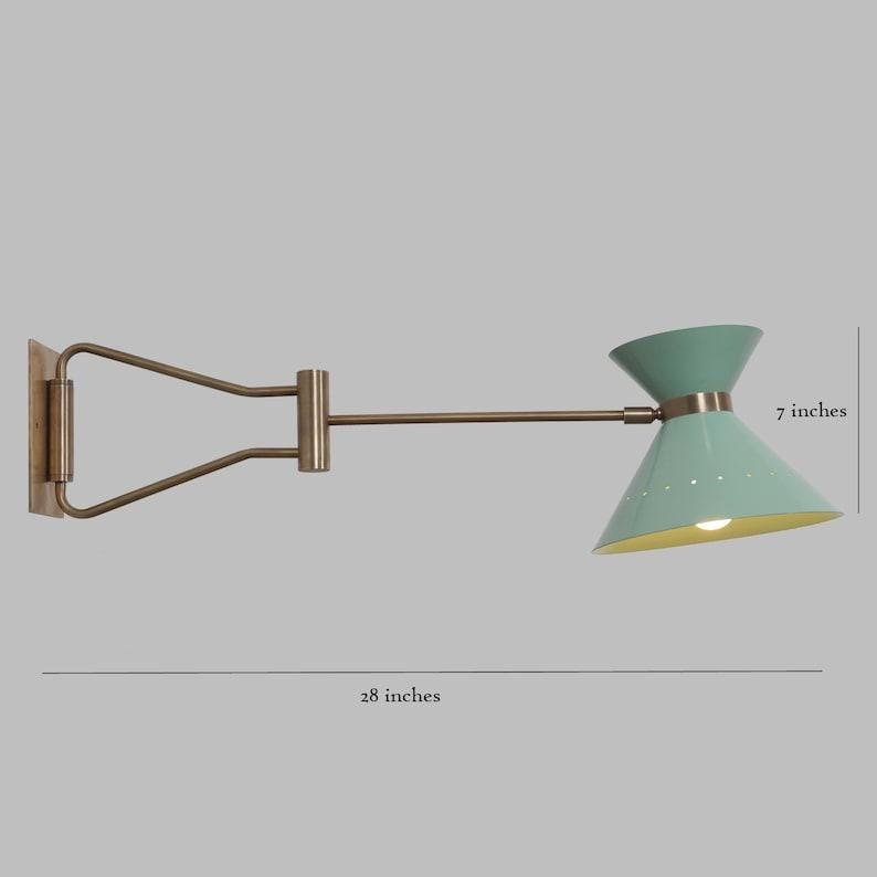Mid Century Italian Brass Articulated Wall Sconce