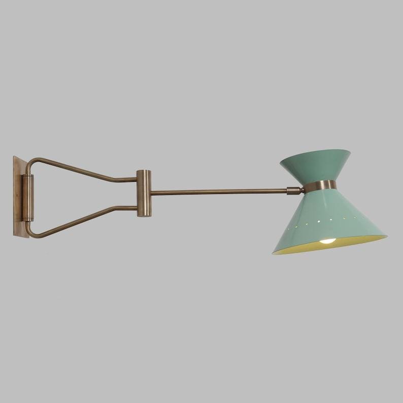 Mid Century Italian Brass Articulated Wall Sconce