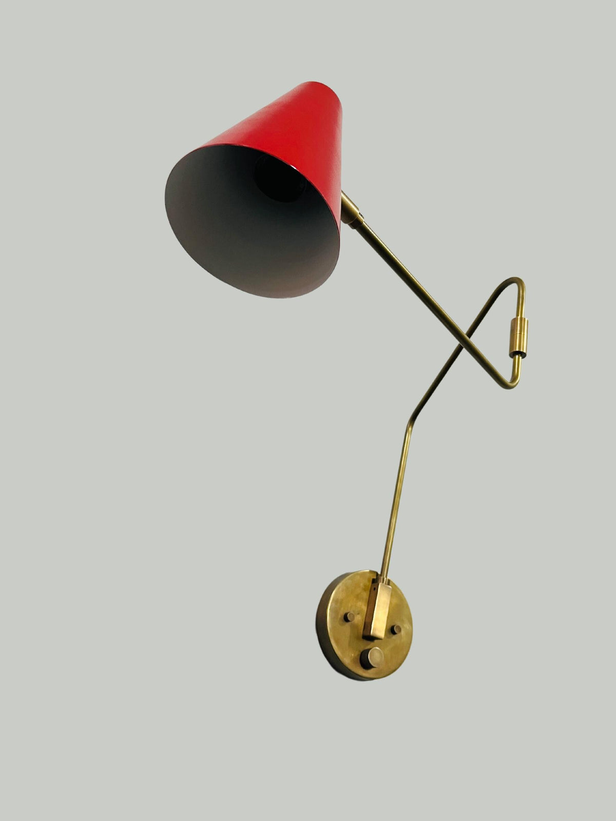 Stilnovo Style Brass Wall Sconce | Mid Century Modern Articulated Lamp