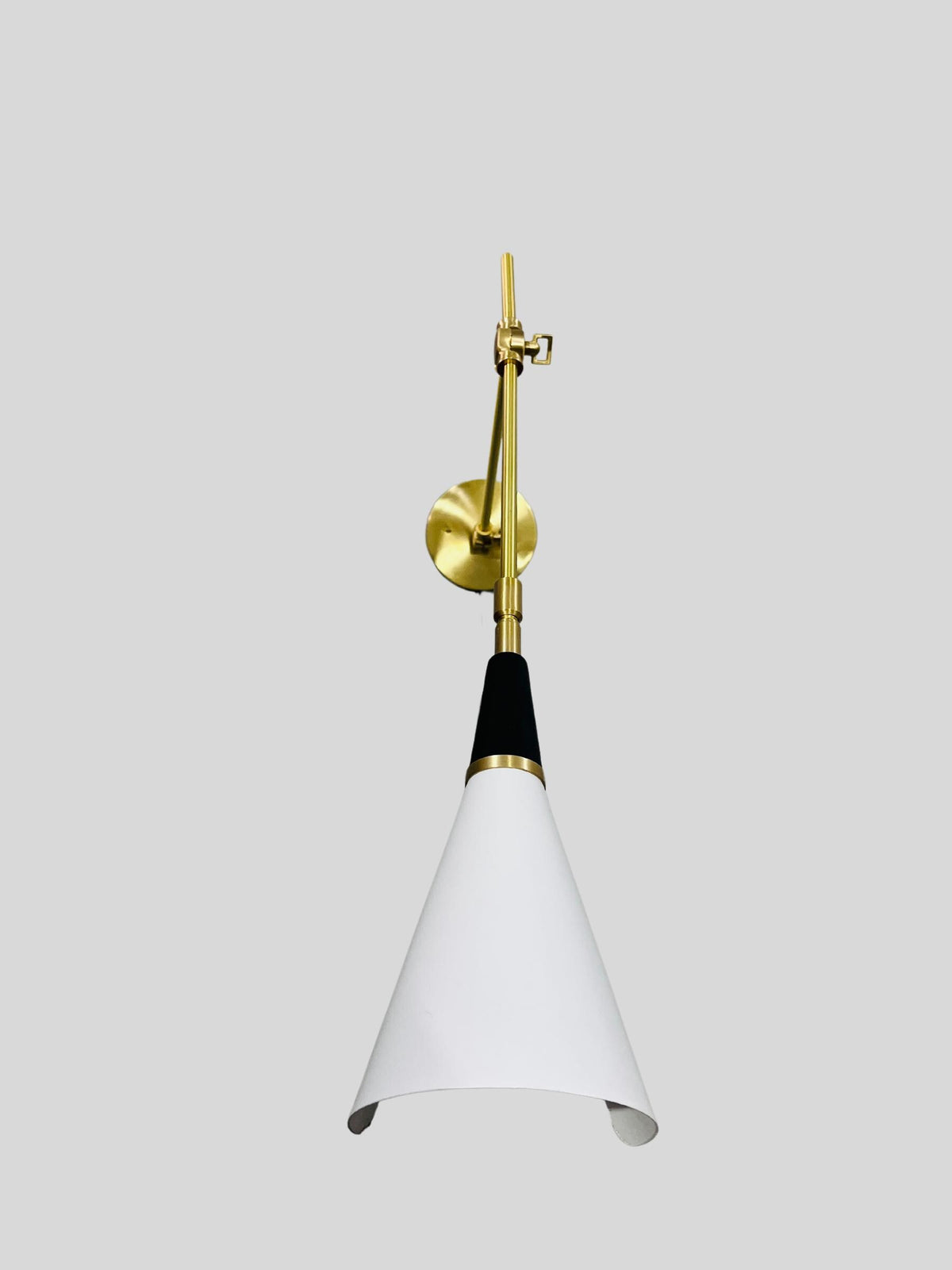 Mid Century Brass Adjustable Wall Sconce, Sputnik Light