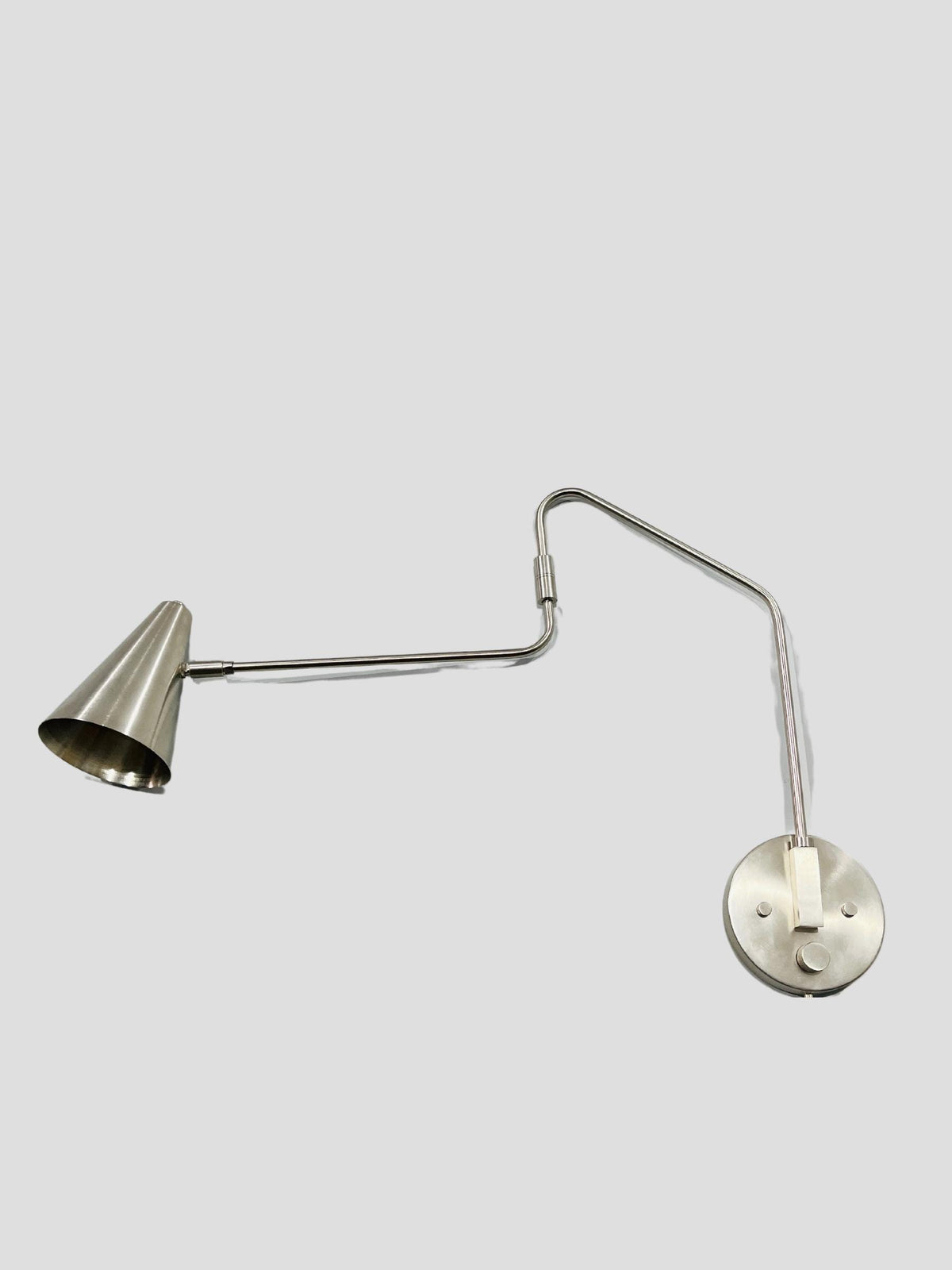 Mid Century Italian Brass Swing Arm Wall Sconce