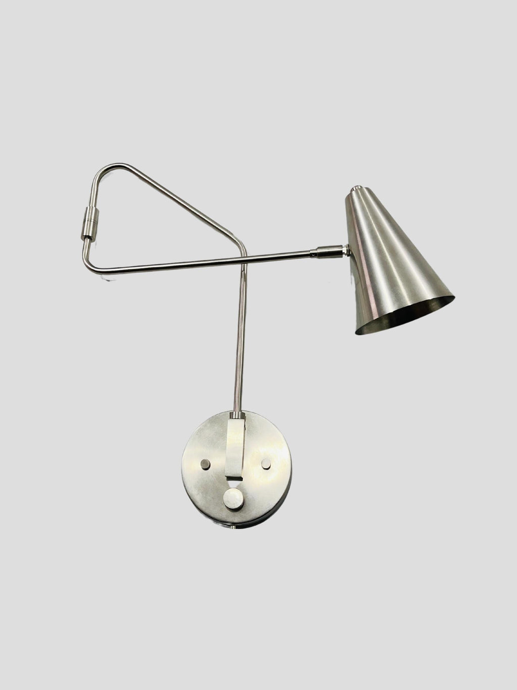 Mid Century Italian Brass Swing Arm Wall Sconce