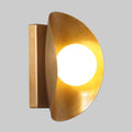 Mid Century Brass Wall Sconce with Glass Globe