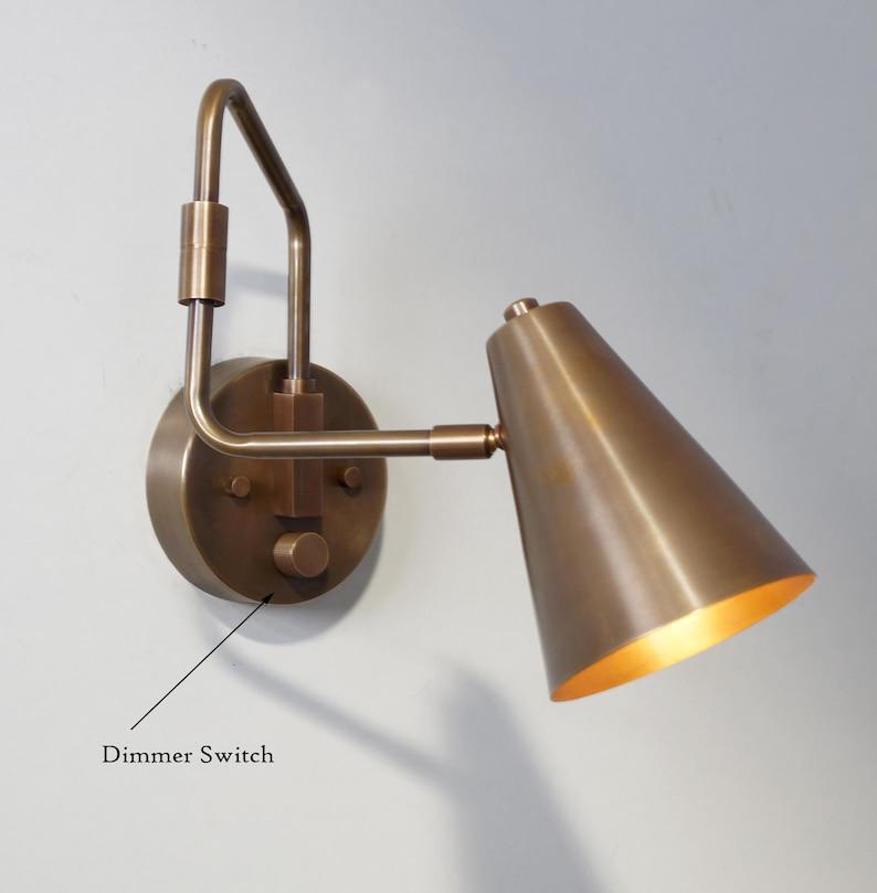 Mid Century Articulated Brass Wall Sconce, Style Light Fixture