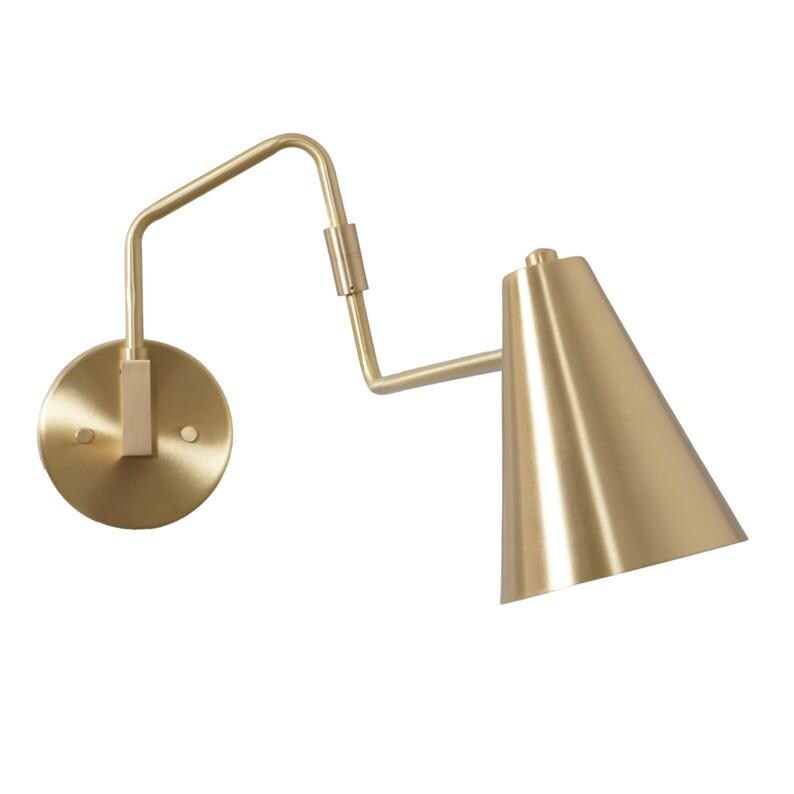 Stilnovo Style Brass Wall Sconce - Articulated Mid Century Lamp