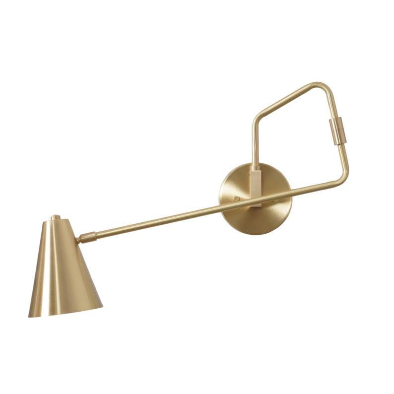 Stilnovo Style Brass Wall Sconce - Articulated Mid Century Lamp