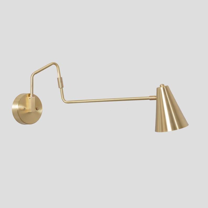Stilnovo Style Brass Wall Sconce - Articulated Mid Century Lamp