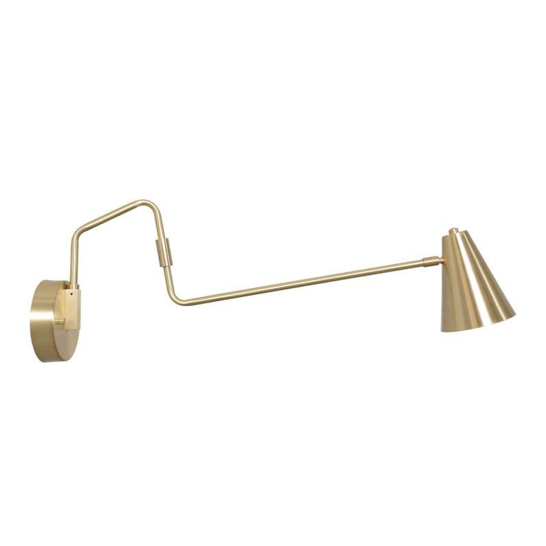 Stilnovo Style Brass Wall Sconce - Articulated Mid Century Lamp