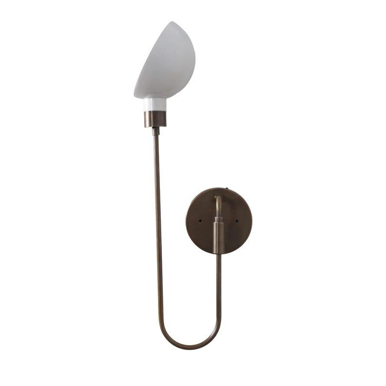 Mid Century Brass Wall Sconce - Articulated Rotating Shade