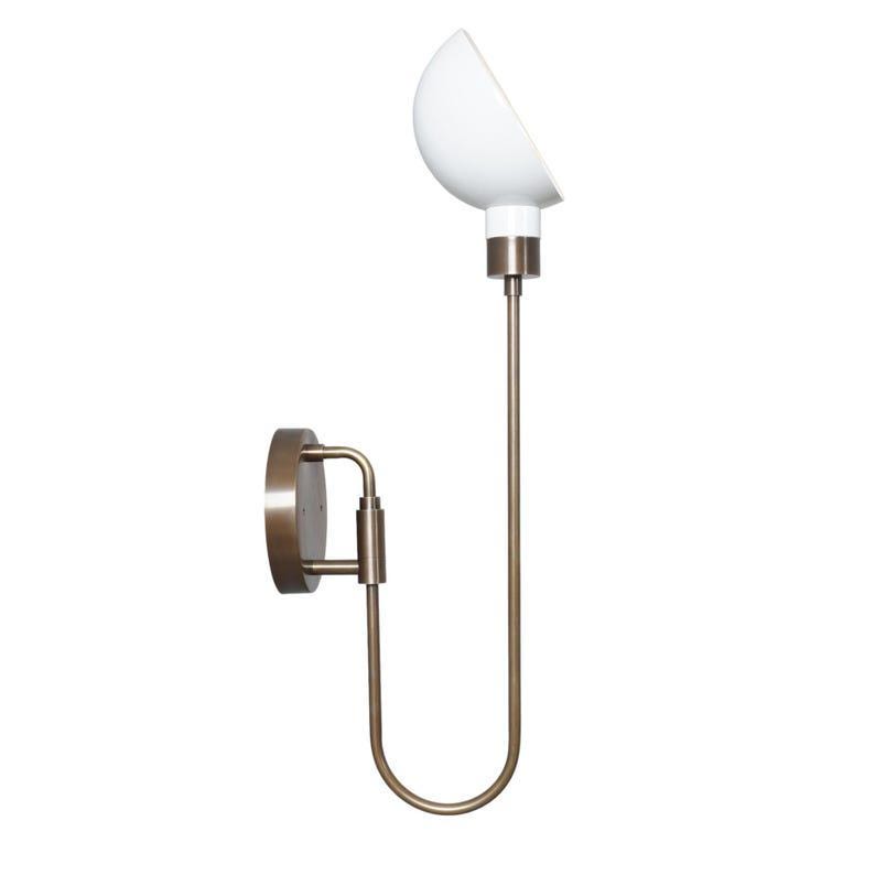 Mid Century Brass Wall Sconce - Articulated Rotating Shade