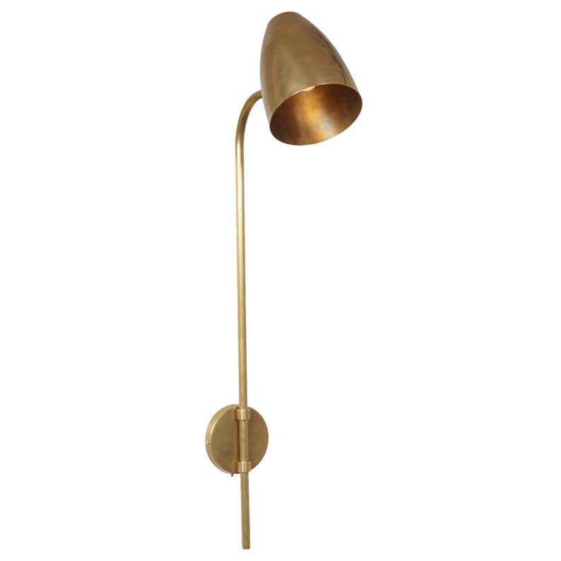 Mid Century Brass Wall Sconce - Stilnovo Style Pivot Lamp