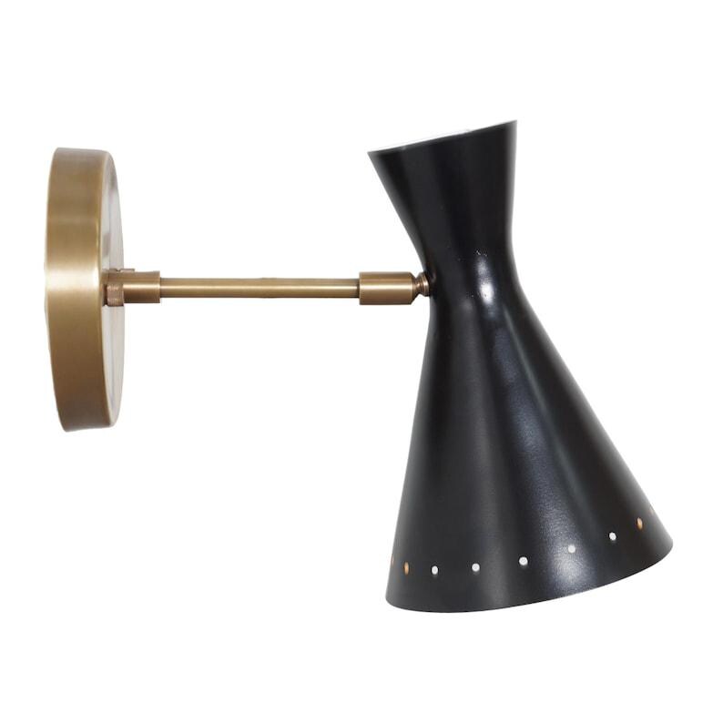 Mid Century Stilnovo Brass Wall Sconce, Pivot Light Fixture