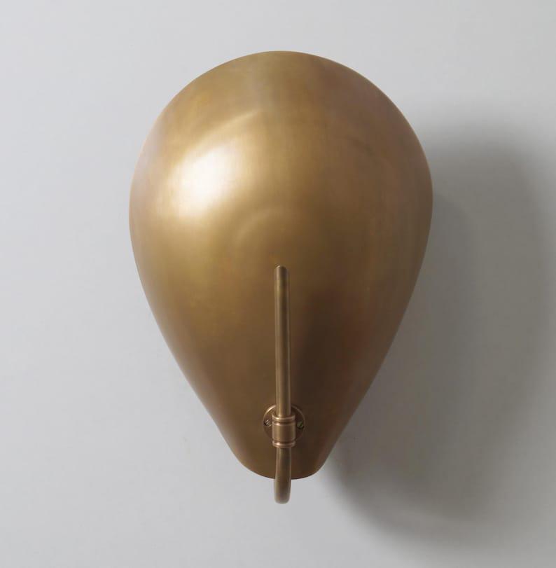 Curved Shade Brass Wall Sconce - Bedside Light Fixture