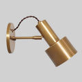 Mid-Century Modern Brass Wall Sconce, Single Light Fixture