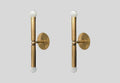 Mid Century Cylindrical Brass Wall Sconce Pair – Italian Fixtures