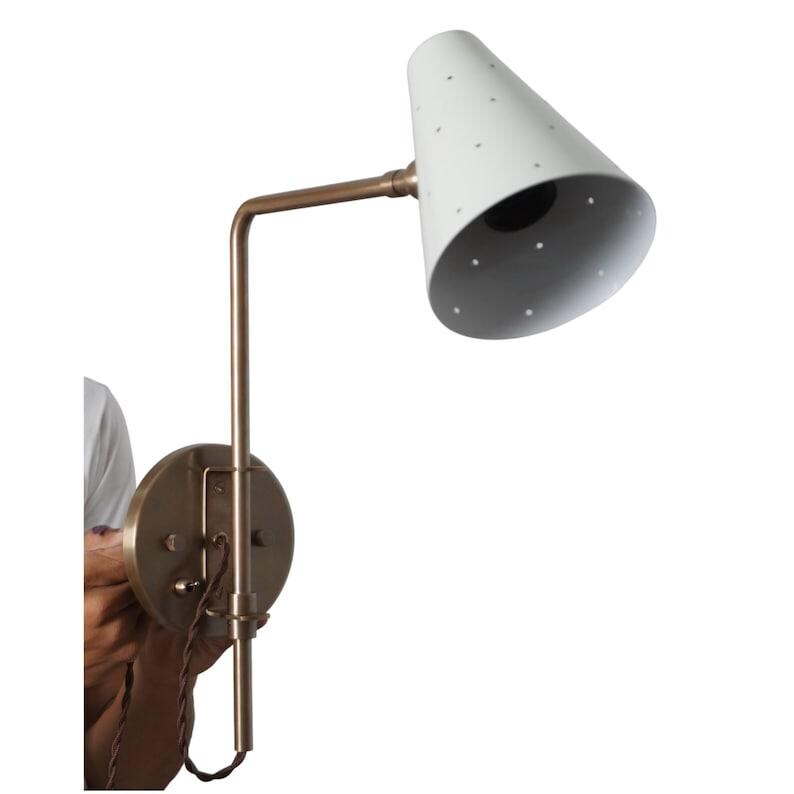 Mid-Century Modern Brass Articulated Wall Sconce