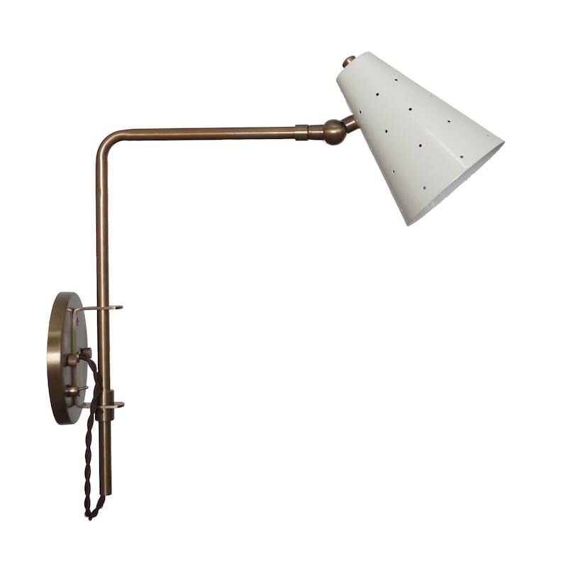 Mid-Century Modern Brass Articulated Wall Sconce