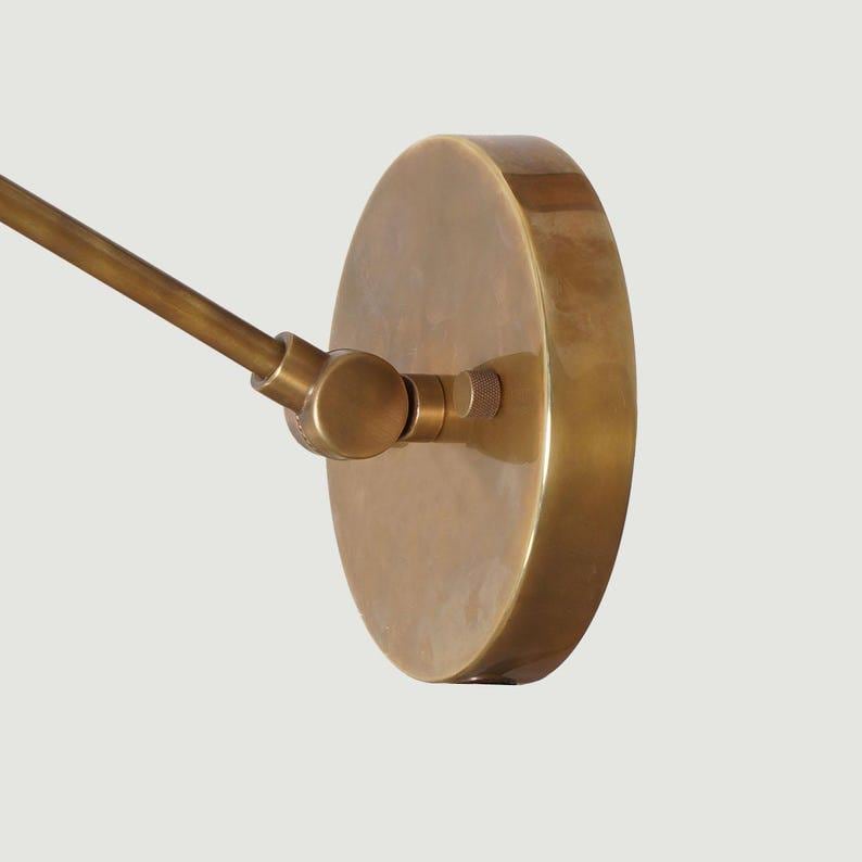 Mid Century Italian Brass Wall Sconce, Articulated Wall Light