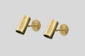 Pair Mid Century Raw Brass Italian Sconce - Handmade Vanity Light