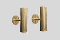 Mid Century Raw Brass Wall Sconce Pair – Italian Bedroom Vanity Lights