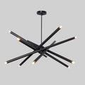Brass Sputnik Chandelier: Twelve-Light Spiral, Modern Ceiling Fixture