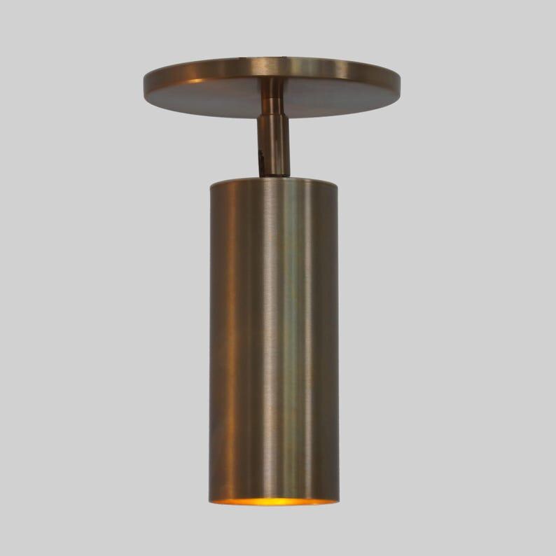 Mid Century Brass Wall Sconce - Black & Brass Finish