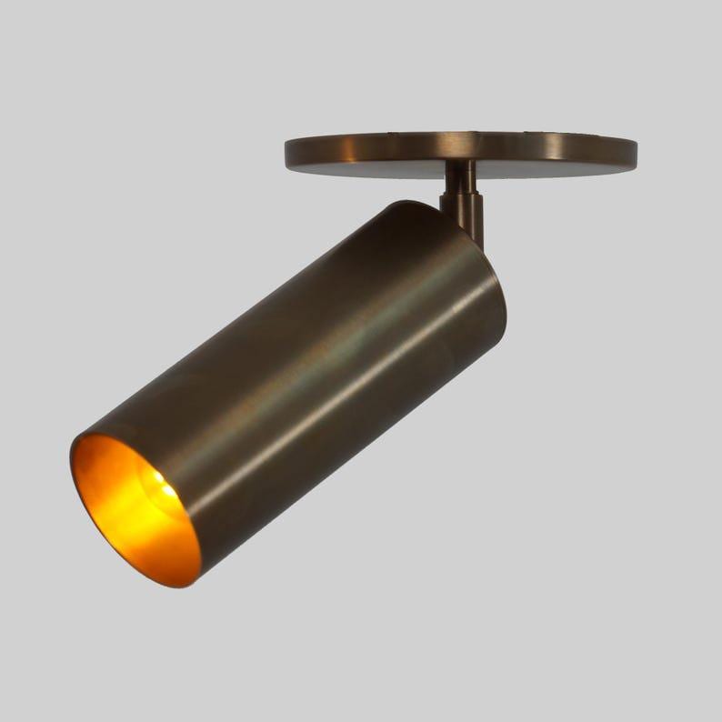Mid Century Brass Wall Sconce - Black & Brass Finish