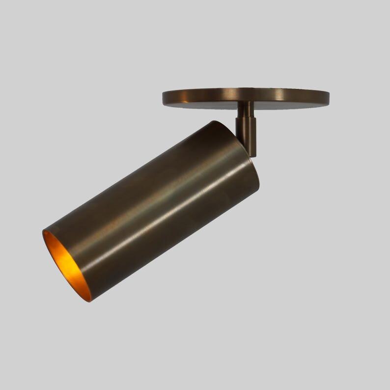 Mid Century Brass Wall Sconce - Black & Brass Finish