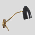 Mid Century Italian Raw Brass Wall Sconce - Cone Shade Vanity Light