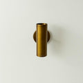 Mid Century Raw Brass Wall Sconce - Cylindrical Italian Light