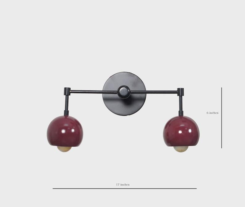 Mid Century Double Eyeball Wall Sconce, Beside Light, Vanity Lamp