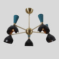 Stilnovo Sputnik Chandelier, Raw Brass Finish - Mid-Century Modern 10-Light