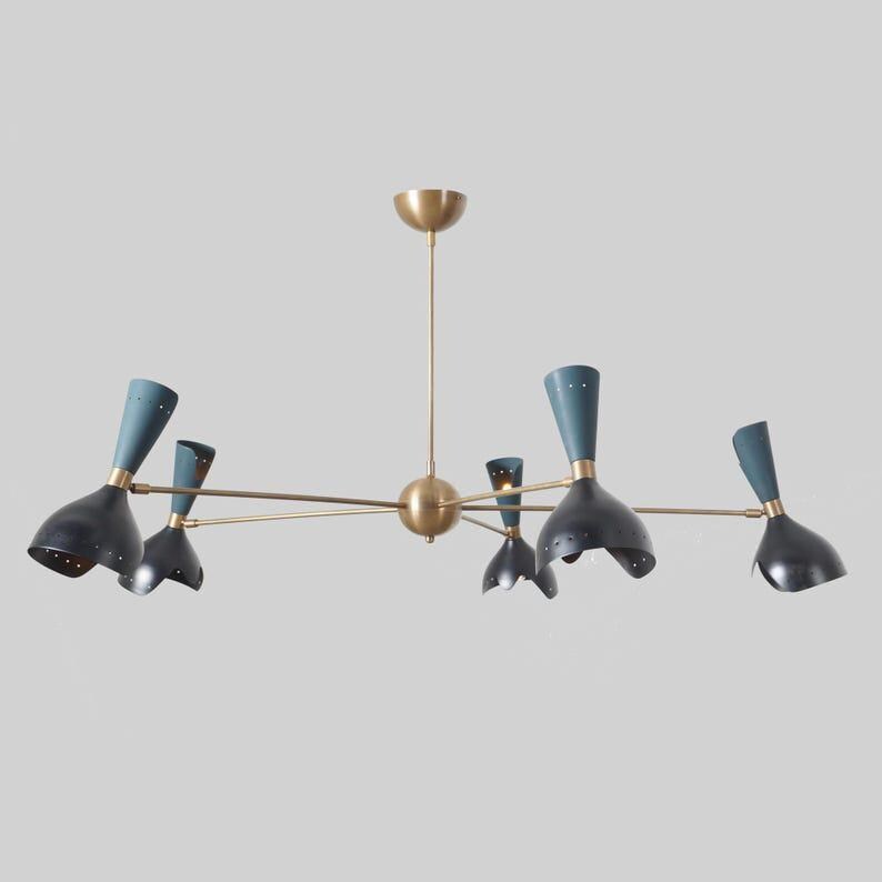 Mid Century Modern Sputnik Chandelier – Multi Arm Sputnik Ceiling Light – Modern Dining Room Living Room Fixture