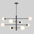 Sputnik Chandelier: Eight Globe Mid-Century Modern Brass Pendant Light