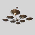 Stilnovo Style Sputnik Chandelier, 8-Shade Brass Ceiling Light