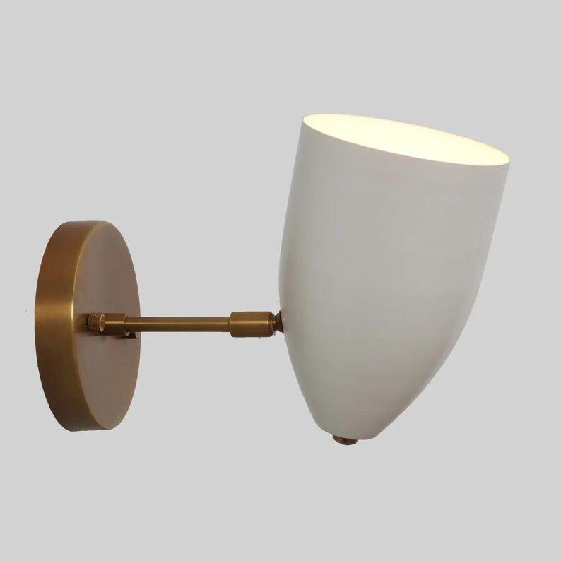 Mid Century Italian Brass Sconce - Articulated Wall Lamp, Bedroom Vanity Light